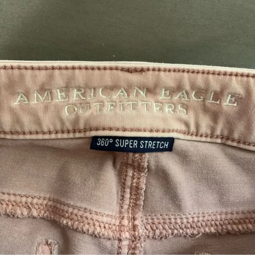 AMERICAN EAGLE Women’s Hi Rise Jegging 360 Super Stretch Light Mauve Pink Size 4 - Picture 11 of 15